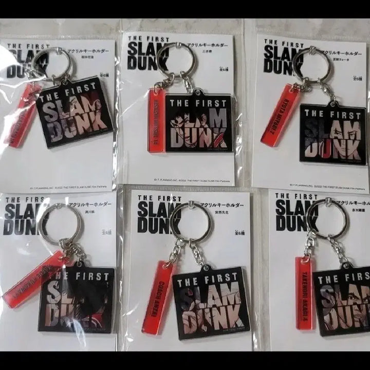 [BUNJANG] Slam Dunk Acrylic Keychain Set (6 types) / 슬램덩크 아크릴 키홀더 6종