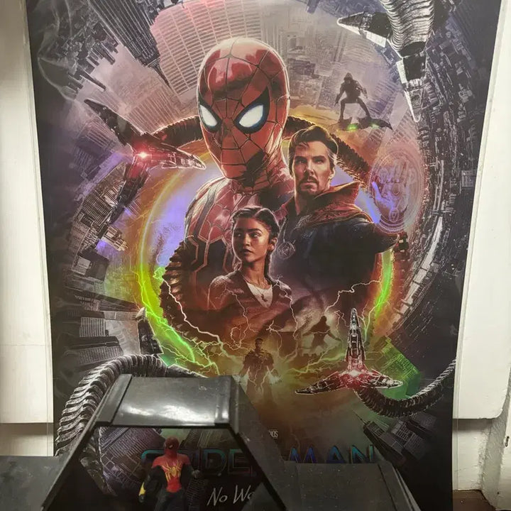 [BUNJANG] Spider-Man: No Way Home Limited Edition Poster + 3 Figure Set + Tumbler / 스파이더맨 노웨이홈 한정 포스터 + 피규어 3종세트+ 물통