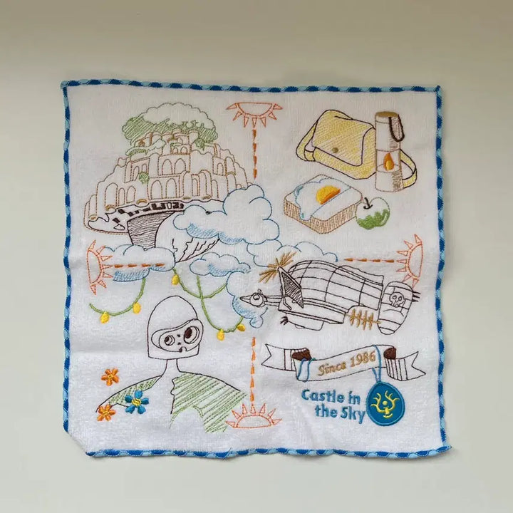 [BUNJANG] Studio Ghibli Castle in the Sky Handkerchief / 지브리 천공의 성 라퓨타 손수건