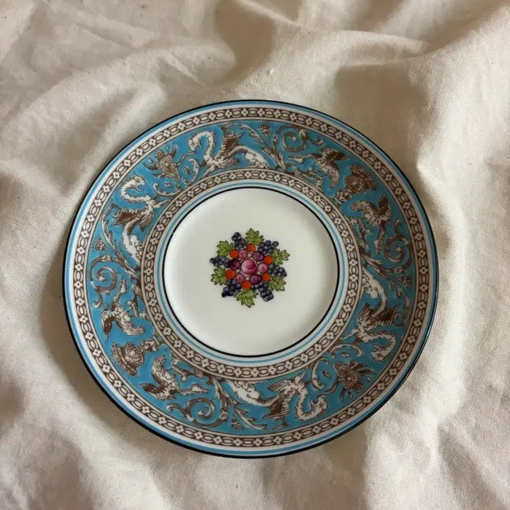[BUNJANG] Wedgwood Florentine Turquoise Espresso Cup &amp; Saucer Set / 영국 : 웨지우드 플로렌틴 터콰이즈 에소잔