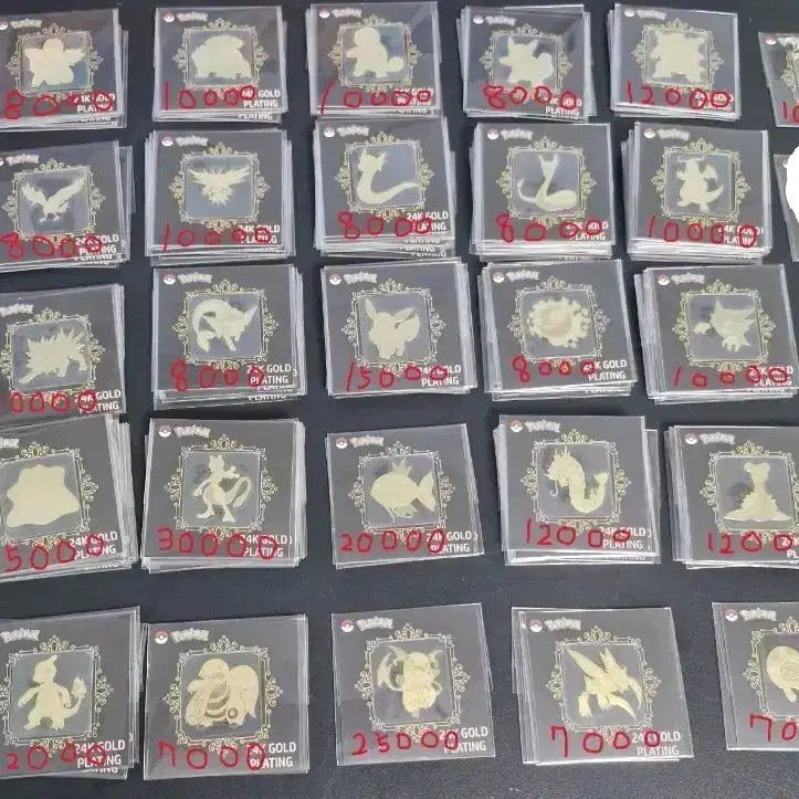 [BUNJANG] Pokemon 24K Gold Plated Sticker / 포켓몬스터 24k 금도금 띠부씰 판매합니다