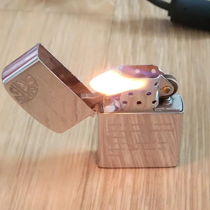 [BUNJANG] Renoma Engraved Silver Lighter / 라이터 레노마 각인 실버