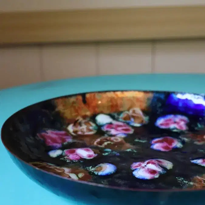 [BUNJANG] European Vintage Mid-Century Handmade Cloisonné Enamel Plate / 유럽 빈티지 미드센추리 핸드메이드 동칠보 오브제 플레이트