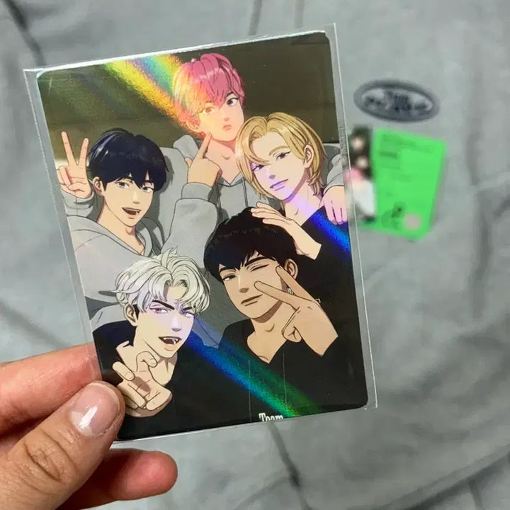[BUNJANG] Team PLAVE Heather Grey Hoodie M with Big Hologram Photocard / 팀 플레이브 후드티 그레이 M + 빅포카 TEAM PLAVE HOODIE HEATHER GREY