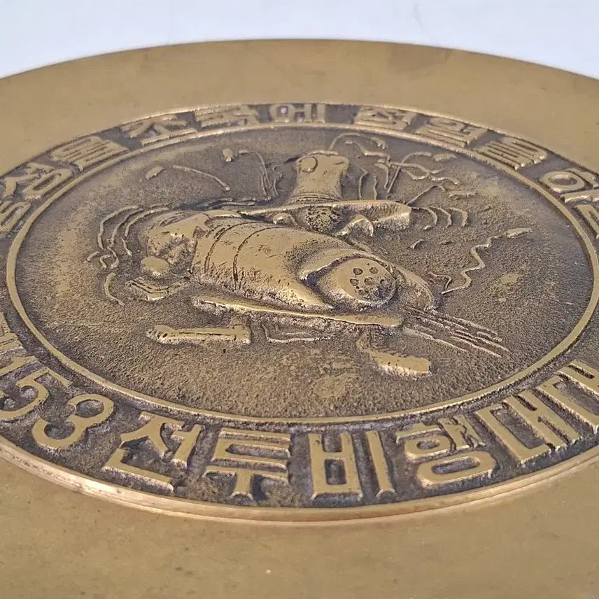 [BUNJANG] Korean War - Korean Air Force 153rd Fighter Squadron Commemorative Medallion / 근대사 수집 자료 옛날 공군 제153 전투 비행대 기념동패