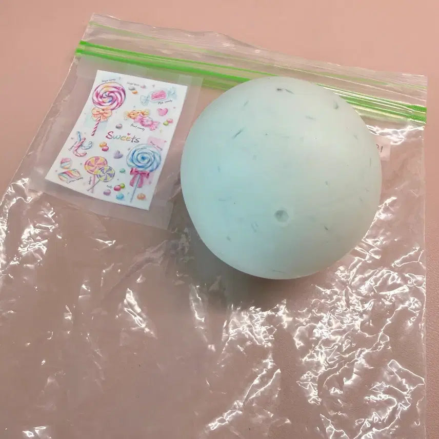 [BUNJANG] Moksam Rainbow Worm Handmade Crunch Slime / 목삼) 무지개 지렁이 수제볼 크런치
