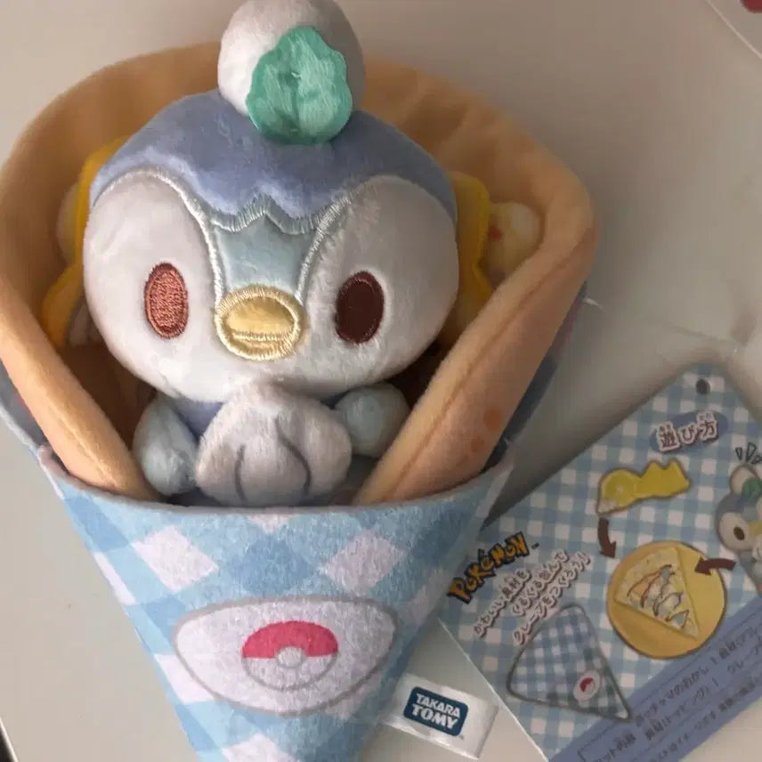 [BUNJANG] Academy Science Pokemon Piplup Crepe Plush / 아카데미과학 포켓몬스터 포켓피스 팽도리 크레페