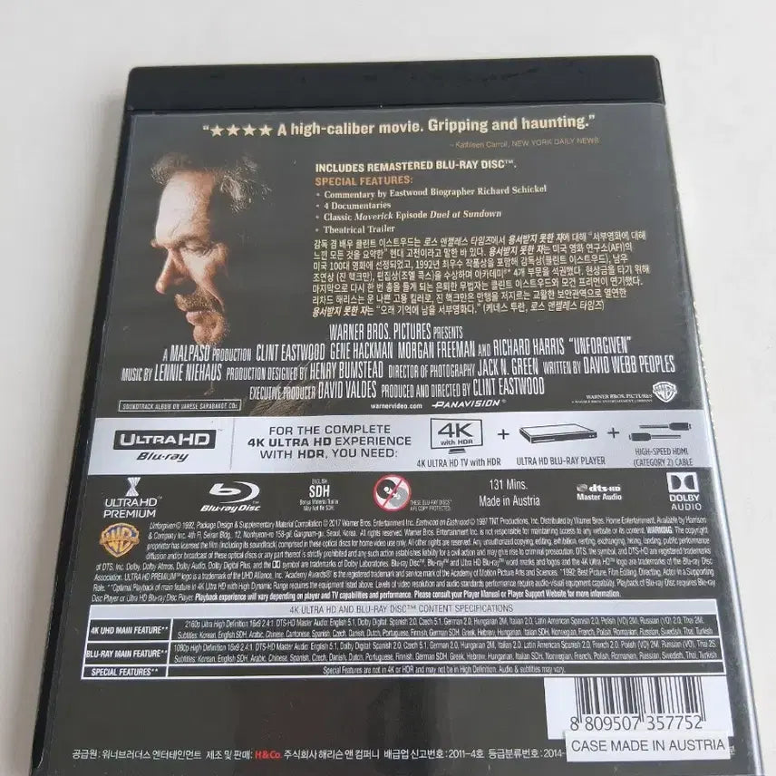 [BUNJANG] The Unforgiven 4K UHD Blu-ray / 언포기븐 4K UHD 블루레이