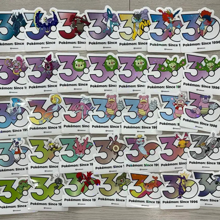 [BUNJANG] Pokemon 30th Anniversary Stickers Keldeo Yanma Lampent Klefki / 포켓몬스터 30주년 스티커 디아루가 랑딸랑 캐터피 꼬리선 램프라 클레피