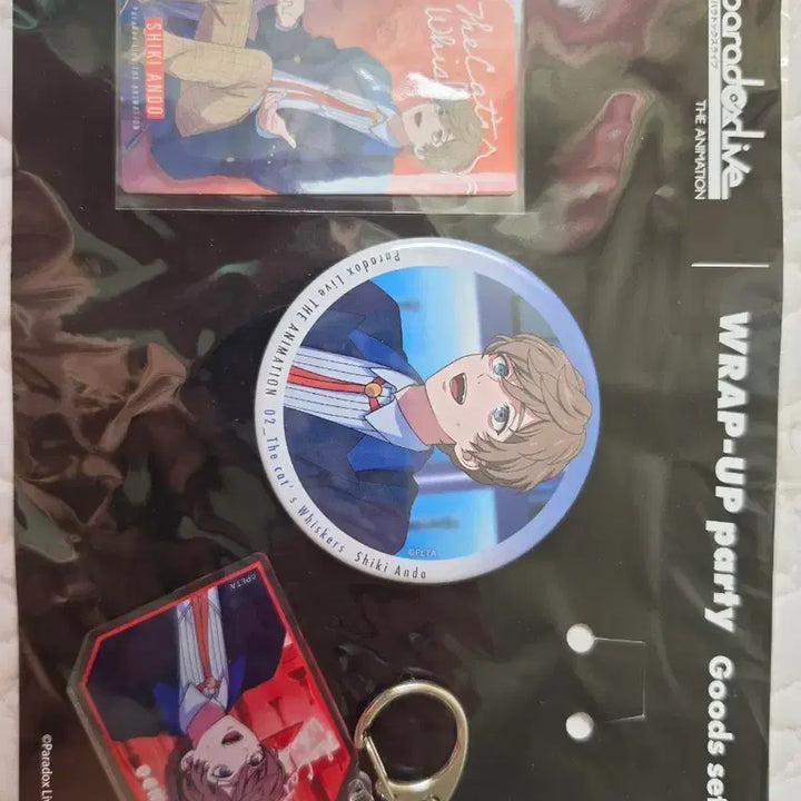 [BUNJANG] Paradox Live THE ANIMATION Ando Shiki Merchandise Set (Can Badge, Acrylic Charm, Photocard) - Sealed / [미개봉]파라라이 안도시키애니굿즈세트(캔뱃지/아크릴/포카)판매