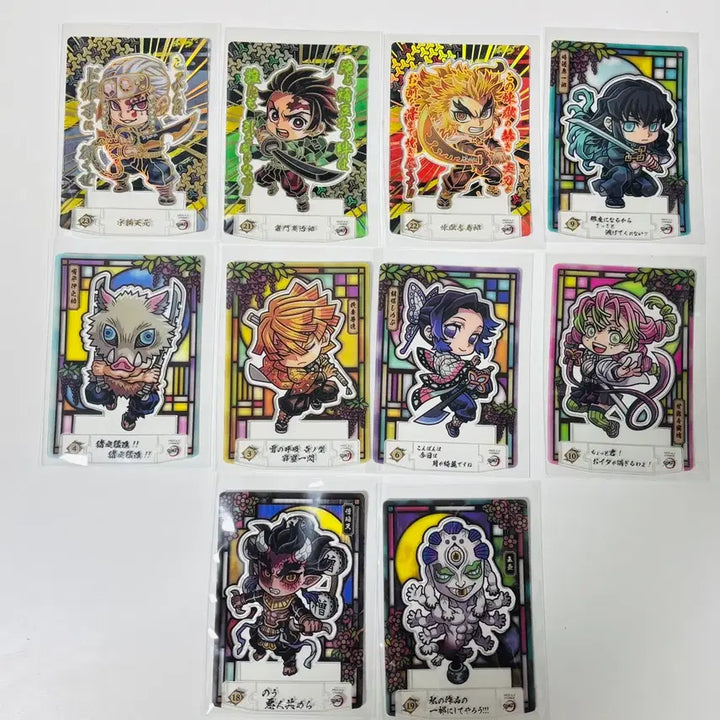 [BUNJANG] Demon Slayer Standing Cards Bundle Set (10 pcs) / 귀멸의칼날 스탠딩 카드 10장 일괄판매