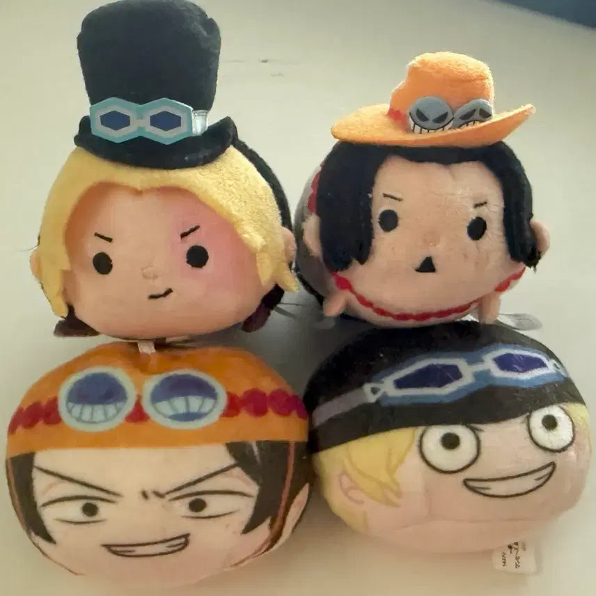 [BUNJANG] One Piece Ace Sabo Odettama Nuigurumi Manju Bundle Set / 원피스 에이스 사보 오데타마 누이 만쥬 일괄 판매