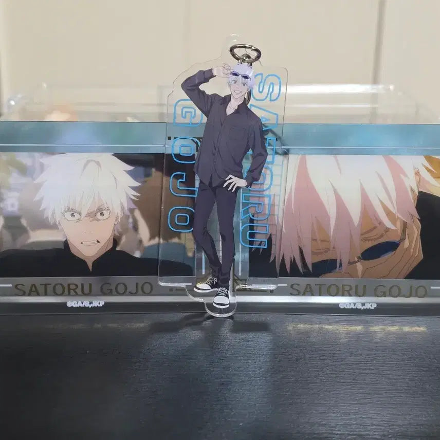 [BUNJANG] Jujutsu Kaisen Satoru Gojo Acrylic Keychain &amp; Clear Card Bundle / 주술회전 고죠 사토루 아크릴 키링,카드 일괄