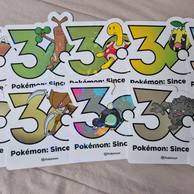 [BUNJANG] Pokemon 30th Anniversary Sticker Set (10 Sheets) / 포켓몬 30주년 스티커 10장 원가 양도(꼬지모,단단지,가라르 날쌩마 등)