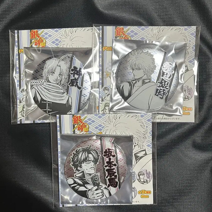 [BUNJANG] Gintama Jump Shop Can Badges Set (Kamui, Gintoki, Sakamoto) / 은혼 점프샵 캔뱃지 3종 (카무이 긴토키 사카모토)