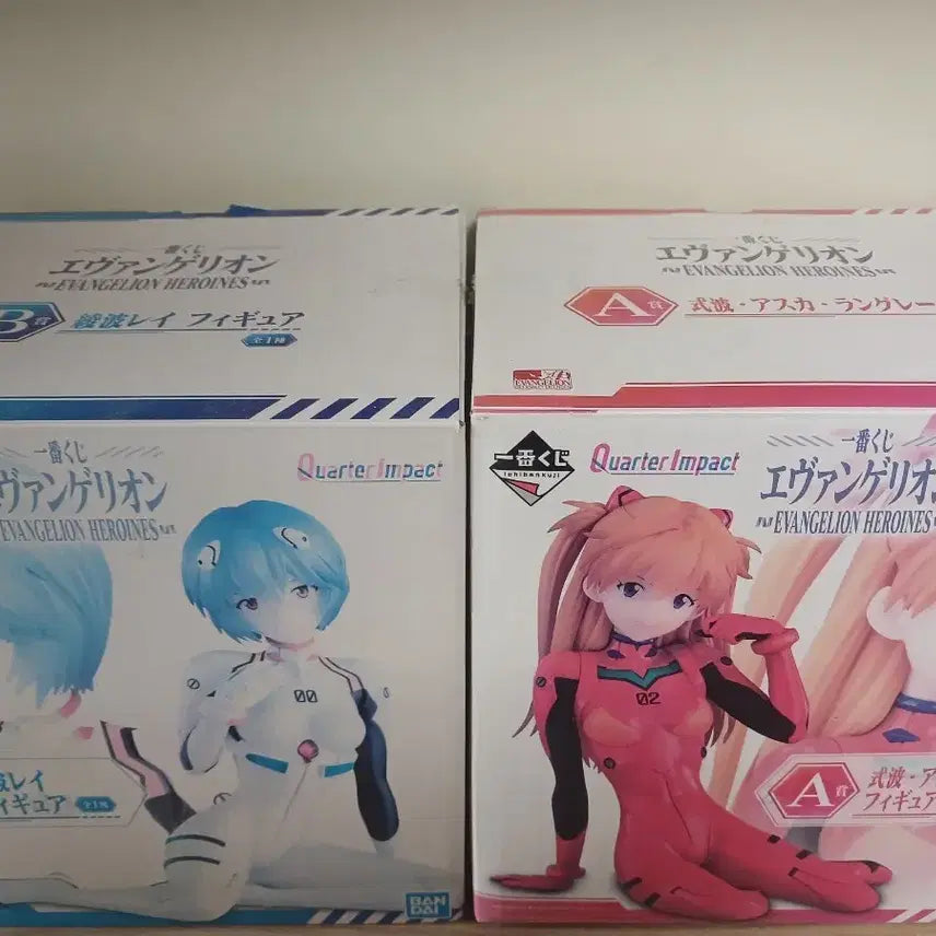 [BUNJANG] Evangelion Ichiban Kuji Heroines Asuka &amp; Rei Figure / (박스O)에반게리온 제일복권 히로인즈 아스카 레이 피규어 일괄 판매합니다