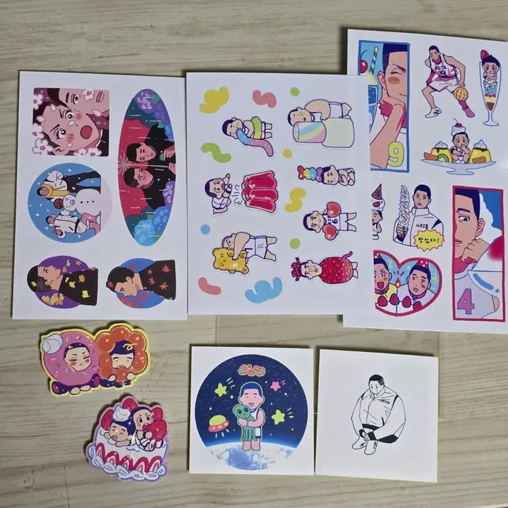 [BUNJANG] Slam Dunk Sanwang &amp; Woomyung Unofficial Goods Stickers Bundle Set / 슬램덩크 산왕&amp;우명 비공식 굿즈 스티커