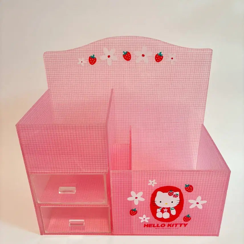 [BUNJANG] Vintage 1998 Sanrio Hello Kitty Strawberry Storage Box / (희귀/레어)고전키티딸기보관함