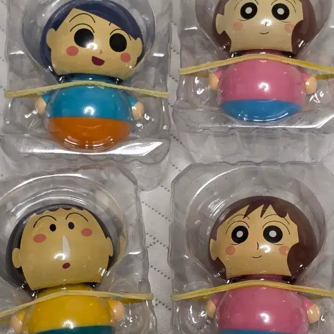 [BUNJANG] Crayon Shin-chan Roly-Poly Bobblehead Set (4 types) / 짱구 오뚝이 버블헤드 4종 일괄
