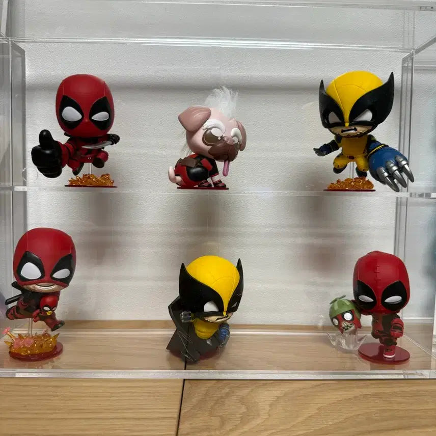 [BUNJANG] Hot Toys Deadpool &amp; Wolverine Cosbaby Mini Figure 6-Piece Bundle Set / 핫토이 데드풀과 울버린 코스베이비 미니 피규어 6개 세트