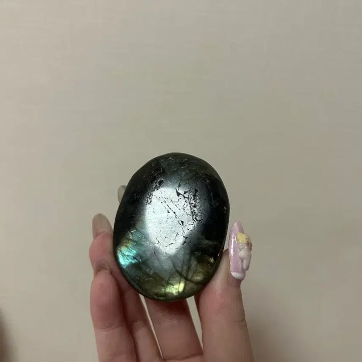 [BUNJANG] Labradorite Palm Stone Raw Gemstone / 라브라도라이트 팜스톤 원석