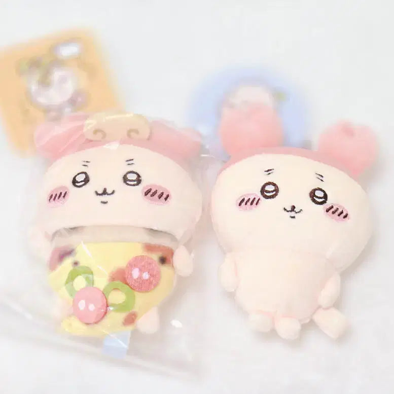[BUNJANG] Chiikawa Pizza Kani &amp; Mochi Mascot Bundle / 치이카와 피자 카니 + 기본 카니 모찌 마스코트 set