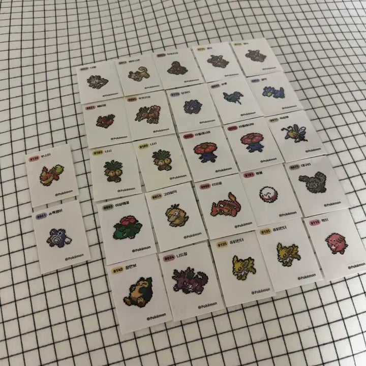 [BUNJANG] Pokemon Pixel Stickers Individual / 포켓몬 픽셀 띠부씰 개별