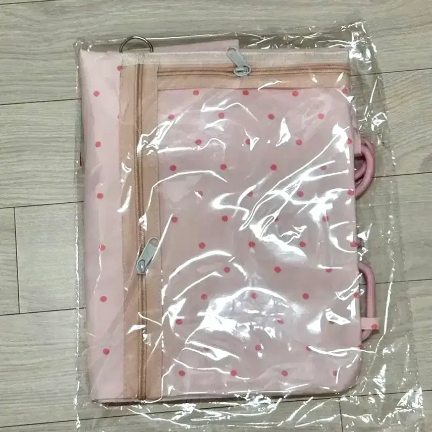 [BUNJANG] Pink Dot Transparent Gym Sack Ita Bag / (새상품) 핑크 도트 투명 짐색 이타백 덕질가방 콘서트가방