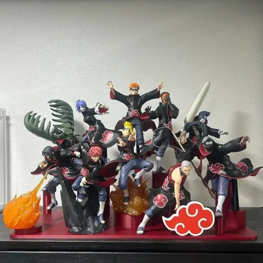 [BUNJANG] Naruto Akatsuki Full Figure Set + Custom Base / 나루토 아카츠키 피규어 풀셋+제작베이스 일괄 판매합니다