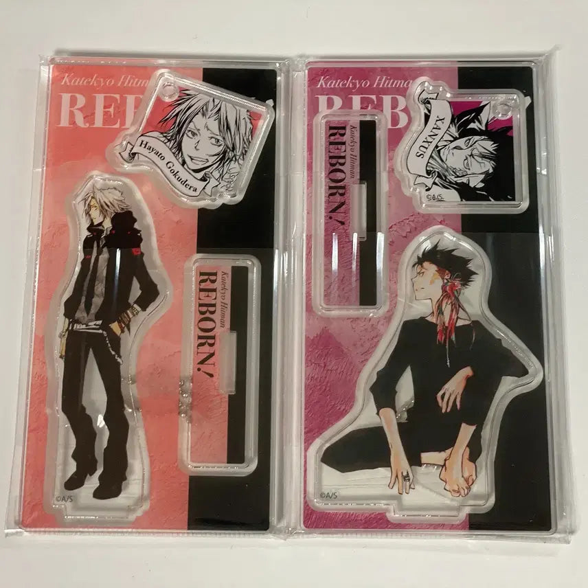 [BUNJANG] Katekyo Hitman Reborn! Original Art Exhibition Mini Acrylic Stand - Gokudera &amp; Byakuran / 가히리 원화전 팝업 미니 아크릴 스탠드 고쿠데라 잔저스 쟌저스 잔져스