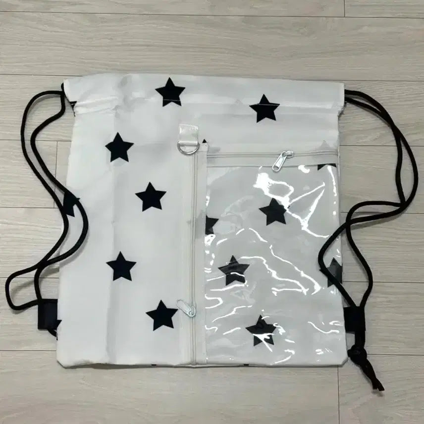 [BUNJANG] Star White Transparent Gym Sack Ita Bag / (새상품) 별 화이트 투명 짐색 이타백 덕질가방 콘서트가방