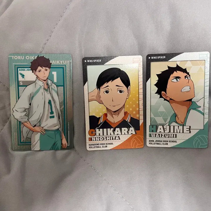 [BUNJANG] Haikyuu!! Tooru Oikawa Metallic Card &amp; Iwaizumi Hajime &amp; Ennoshita Chikara Baka Cards Bundle / 하이큐 오이카와 메탈릭카드