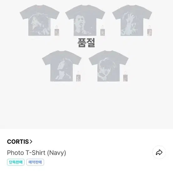 [BUNJANG] Cortis Martin Photo T-Shirt L Size / 코르티스 마틴 개인 포토 티셔츠 L사이즈 판매 cortis
