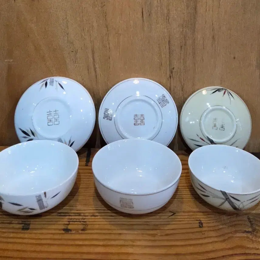 [BUNJANG] Antique Miniature Food Offerings Set (3 pieces) / 외사기 애기 합식기 3점