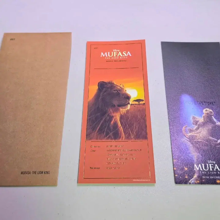 [BUNJANG] CGV TTT No. 57 Mufasa: The Lion King / CGV TTT No.57 <무파사: 라이온 킹>