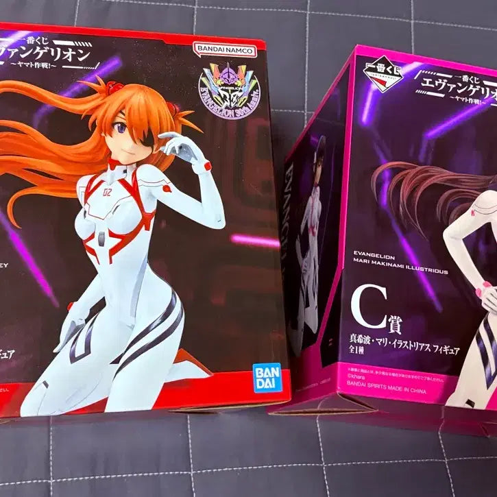 [BUNJANG] Evangelion Asuka &amp; Mari Ichiban Kuji Figures Bundle Set (Sealed) / 미개봉)에반게리온 제일복권 아스카+마리 피규어 일괄판매