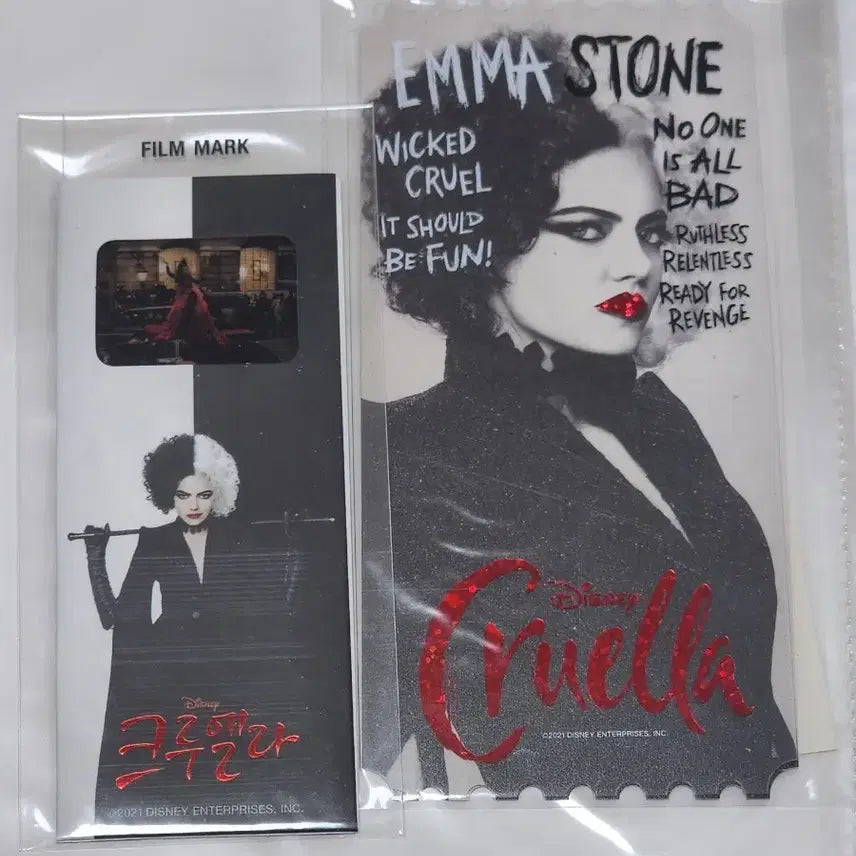 [BUNJANG] Cruella Original Ticket + Film Mark / 크루엘라 오리지널 티켓 + 필름마크