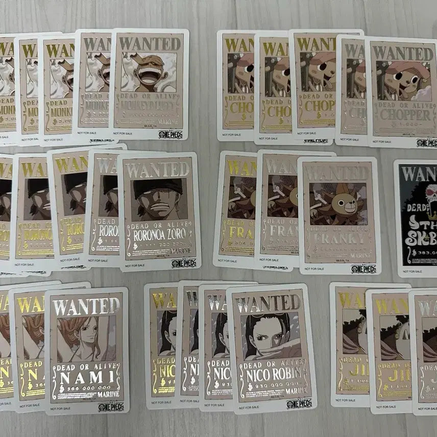 [BUNJANG] Baekdabang One Piece Wanted Poster Card Bundle Set / 빽다방 원피스 현상수배 카드