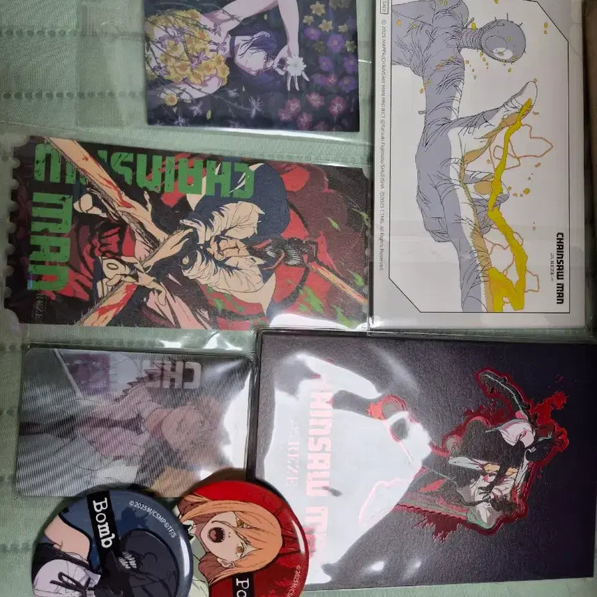 [BUNJANG] Chainsaw Man Pochita Popcorn Bucket, Mousepad, POB, and Postcard Set / 레제(밤) 마우스패드, 포치타 팝콘통, 레제 극장판 특전  판매합니다.