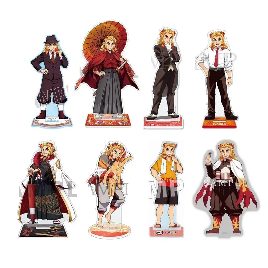 [BUNJANG] Demon Slayer Kyojuro Rengoku Acrylic Stand Bundle Set (Sealed) / (미개봉) 귀멸의 칼날 렌고쿠 아크릴 스탠드 8점 일괄 쿄마후 등