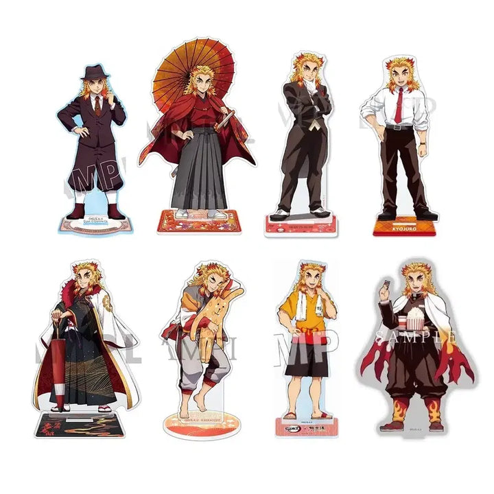 [BUNJANG] Demon Slayer Kyojuro Rengoku Acrylic Stand Bundle Set (Sealed) / (미개봉) 귀멸의 칼날 렌고쿠 아크릴 스탠드 8점 일괄 쿄마후 등