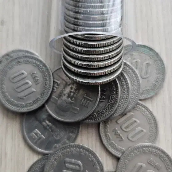 [BUNJANG] 1977 Special Year 100 Won Coins (49 Pieces) / (사용제) 특년도 1977년 100주 주화 49개