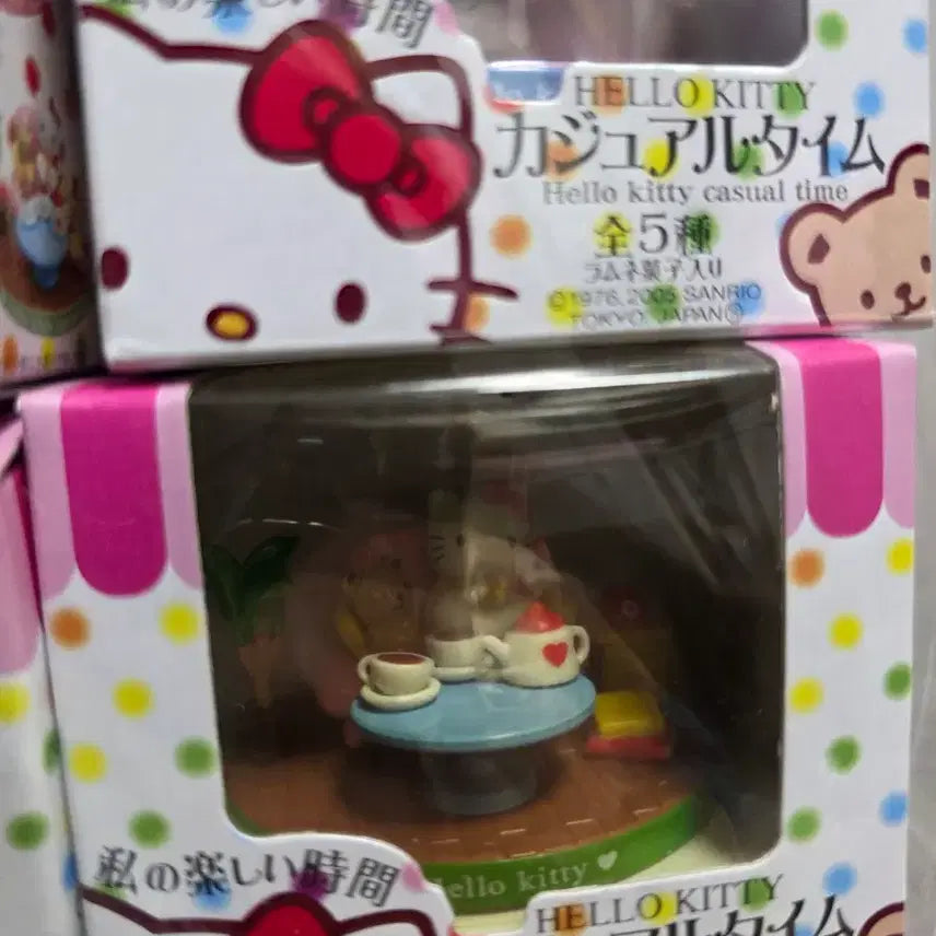[BUNJANG] Sanrio Classic Kitty Miniature Set (5 Pieces) / 키티 고전키티 미니어처 5종 풀세트