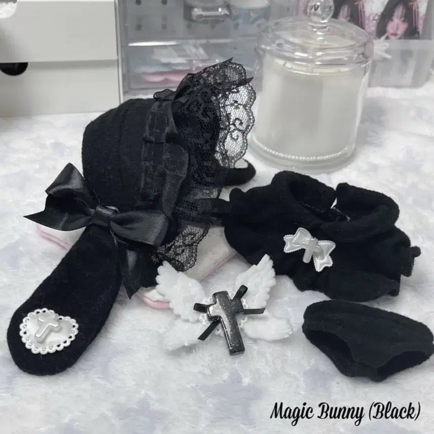 [BUNJANG] 10cm Doll Clothes Magic Bunny Black / 10cm 인형옷 파이어플라이 매직버니 블랙