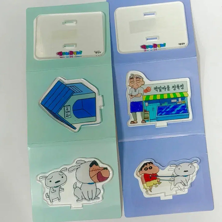 [BUNJANG] Crayon Shin-chan Shiro Assembly Acrylic Stand Set / 짱구는 못말려 짱구 흰둥이 조립식 아크릴 스탠드 2개 일괄 판매