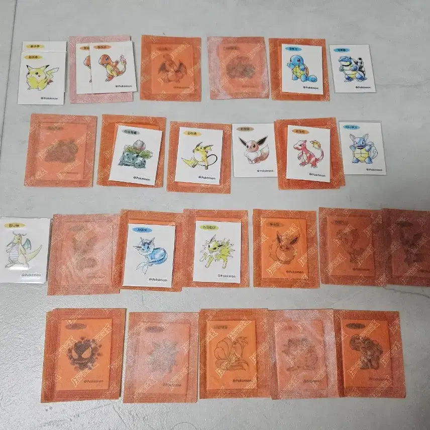 [BUNJANG] Pokemon Artwork Stickers (Tzostickers) - Including Pikachu, Mewtwo, Charizard, Blastoise / 포켓몬 아트워크 피카츄, 뮤츠 포함 띠부씰들 판매