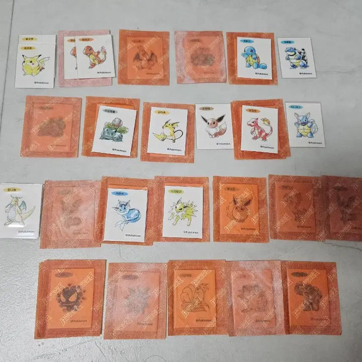[BUNJANG] Pokemon Artwork Stickers (Tzostickers) - Including Pikachu, Mewtwo, Charizard, Blastoise / 포켓몬 아트워크 피카츄, 뮤츠 포함 띠부씰들 판매