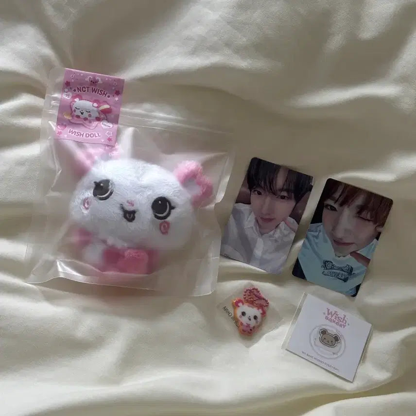 [BUNJANG] Wishdol Pangyi Wish Bakery Soft Keyring &amp; Electrosticker Set / 위시돌 팡이 위시 베이커리 말랑키링 전차스