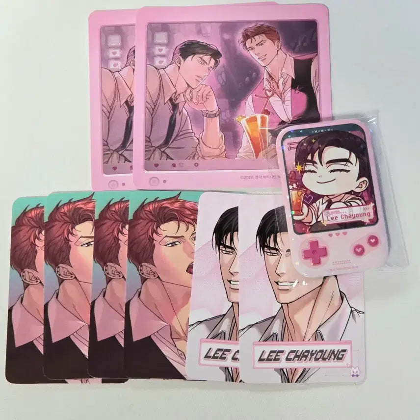 [BUNJANG] Mr. Blue Mible Battleship Gae &amp; Sae Photocard &amp; Can Badge Set / 미스터블루 미블 전함보 개와새 포토카드 캔뱃지 입특
