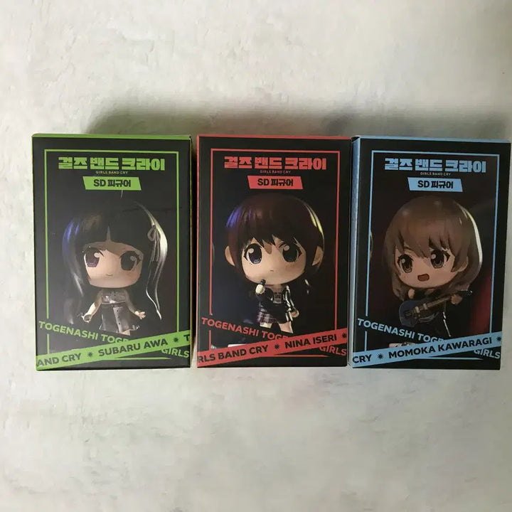 [BUNJANG] Girlband Cry Giribanko Tumblbug Blu-ray SD Figure 3 Types Bundle Set / 걸즈밴드 크라이 걸밴크 텀블벅 블루레이 SD피규어 3종(신카와사키) 일괄